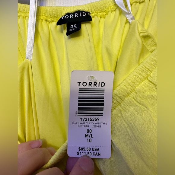 Torrid size 00 M/L Midi Gauze Off-Shoulder WalkThrough Dress - Picture 5 of 8